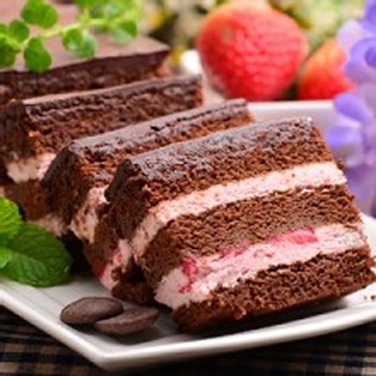 【艾波索】草莓黑金磚12公分