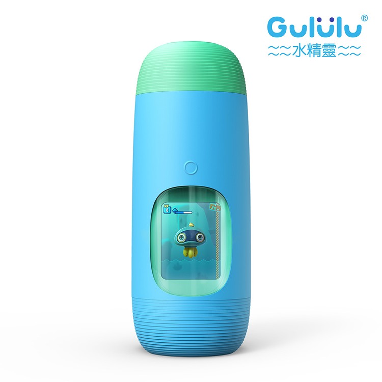 《購買一個》【Gululu水精靈】兒童智能水壺-巨鯨藍 1個