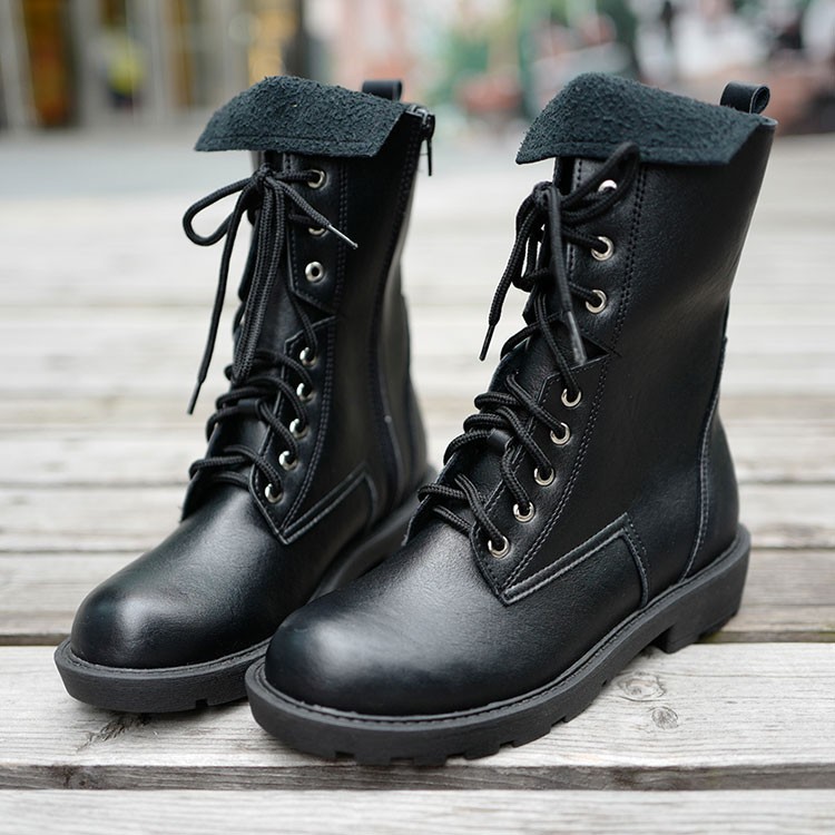 【L&C】MIT台灣製超纖皮輕量個性帥氣2WAY中筒軍靴