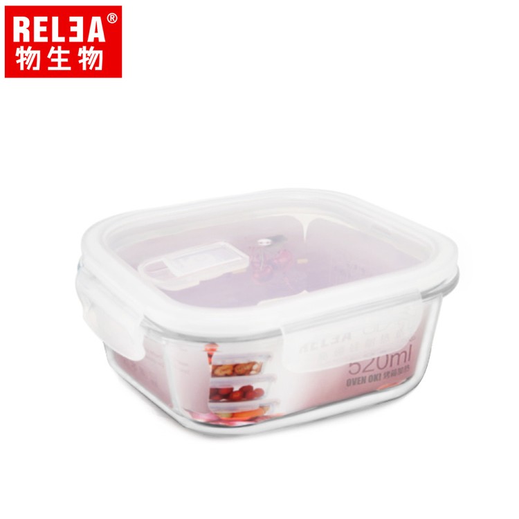 【香港RELEA物生物】耐熱玻璃微波保鮮盒