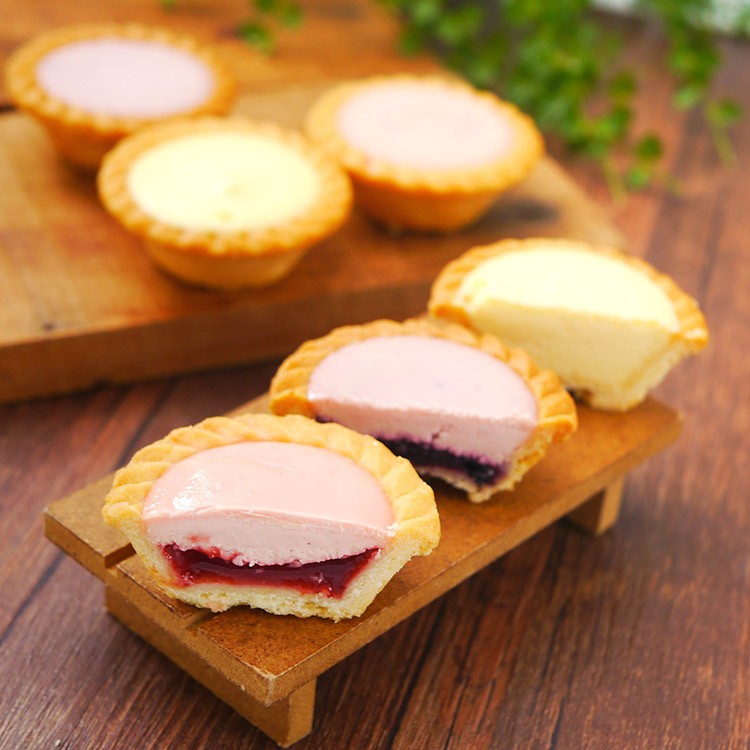 【豆穌朋】雙餡乳酪塔(原味/草莓/藍莓)(奶蛋素可食)