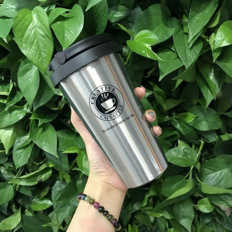 【輝鴻】新升級不鏽鋼可手提保溫杯500ml[PZF655]