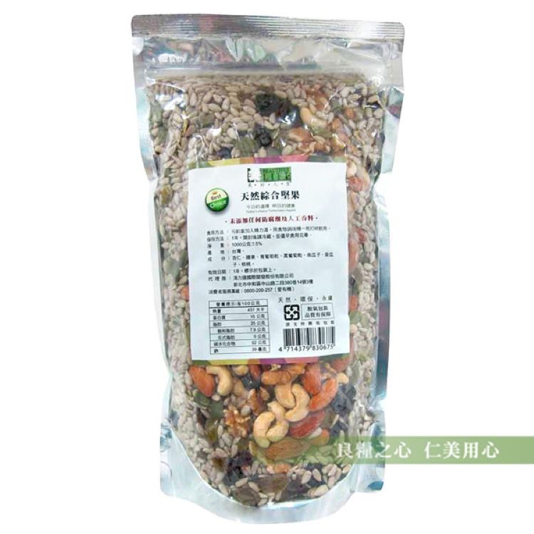 【美好人生】天然綜合生堅果(1000g/袋)