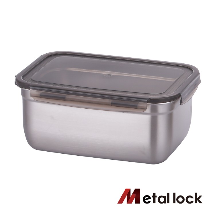 【韓國Metal lock】方型不鏽鋼保鮮盒3800ml