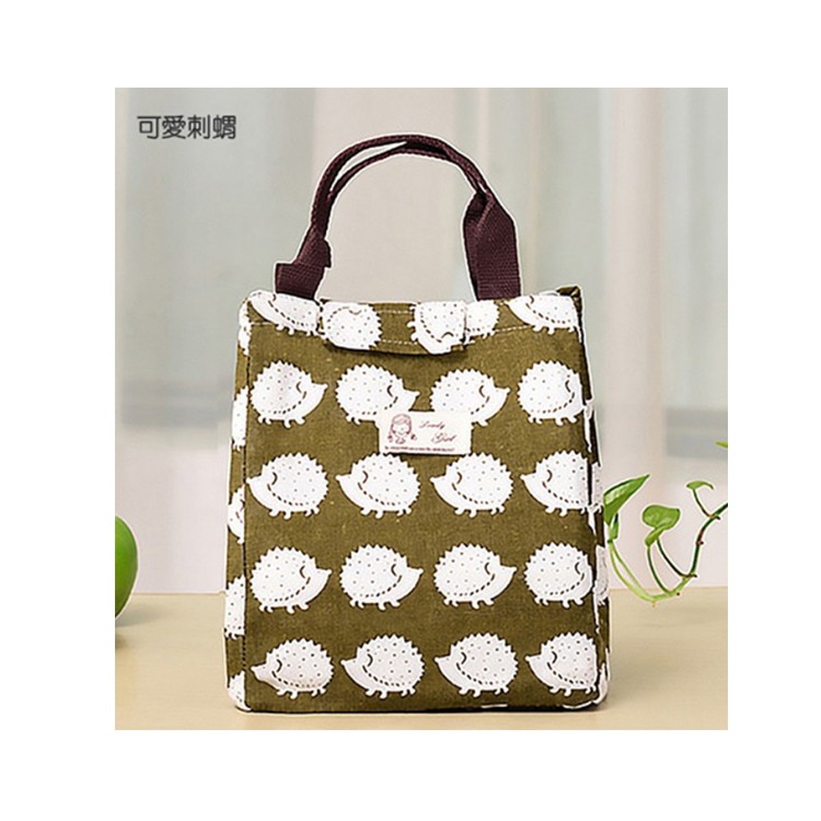 【lapagayo】小清新棉麻多功能保溫袋/野餐袋/保冰袋/便當袋(PI-06232)