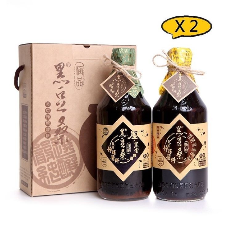 免運!【黑豆桑】1組4入 頂級無麥麩醬油組 (黑金2+厚黑金2) 550ml