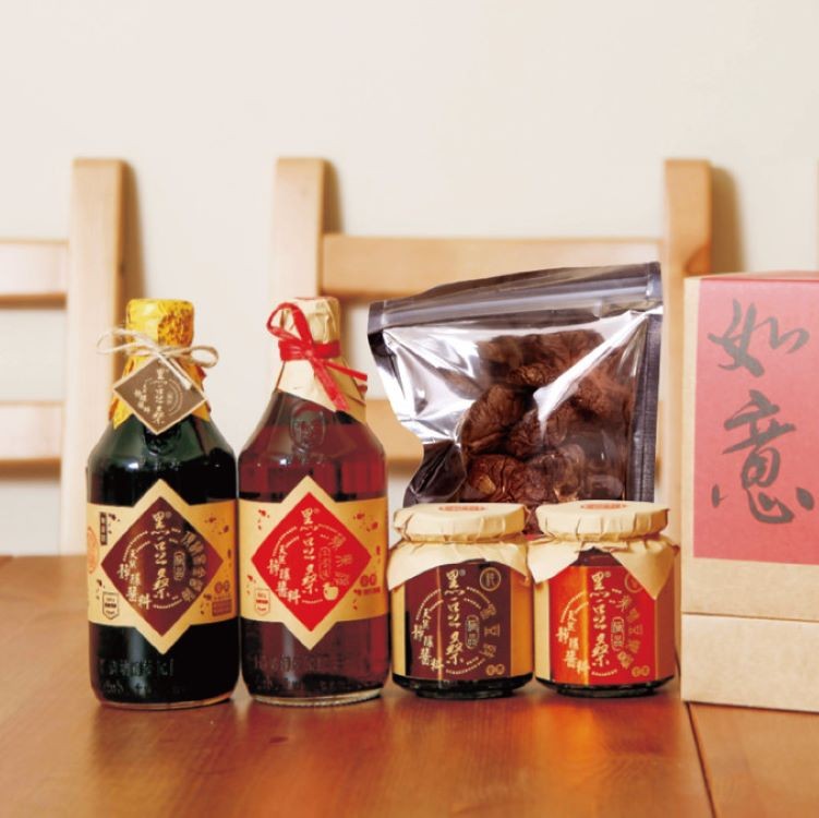 【黑豆桑】吉祥如意禮盒組(黑金+豆瓣+黑豆豉+蘋果+冬菇)