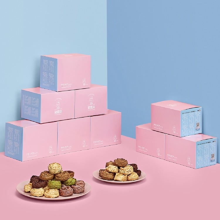 【豬寶妹蝸牛捲】綜合3層組A(原味、芝麻、巧克力)/B(原味、芝麻、伯爵紅茶)