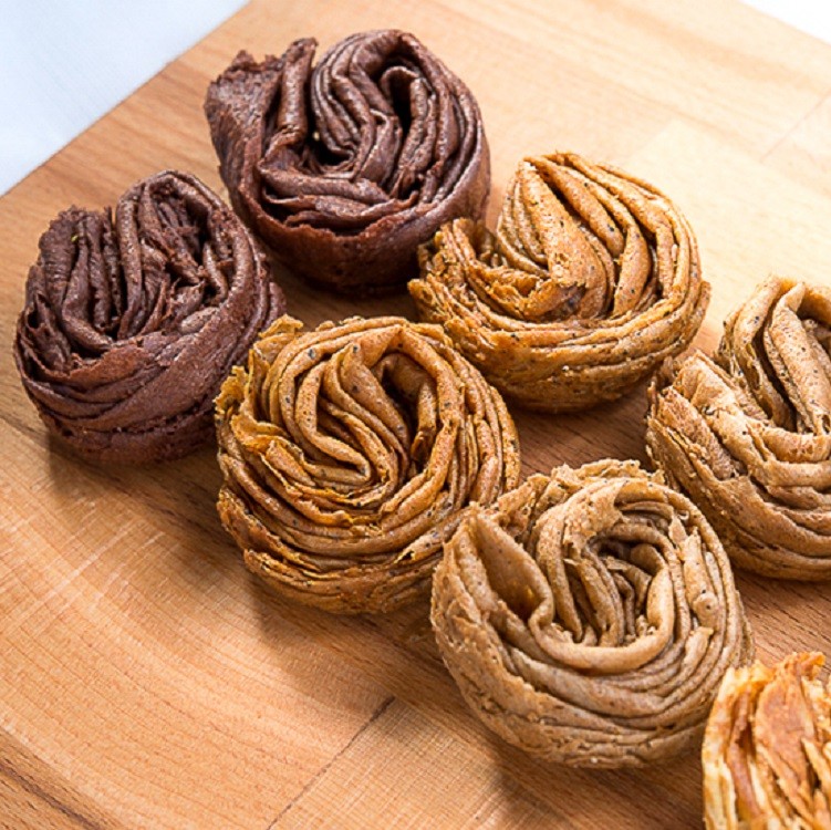 【豬寶妹蝸牛捲】綜合3層組A(原味、芝麻、巧克力)/B(原味、芝麻、伯爵紅茶)