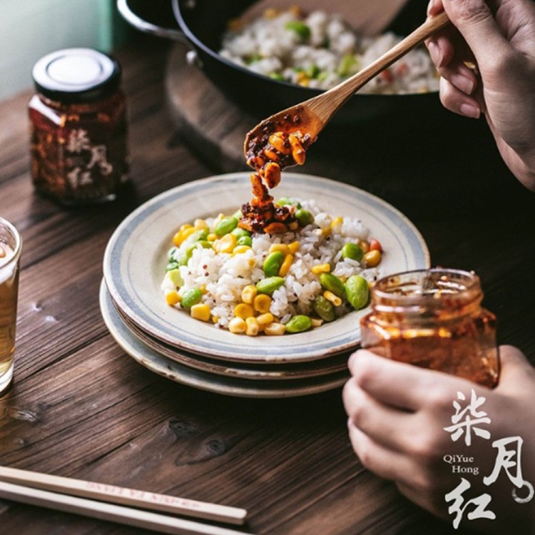 【柒月紅】二四麻辣果油-手作純素(100g±2g/罐)