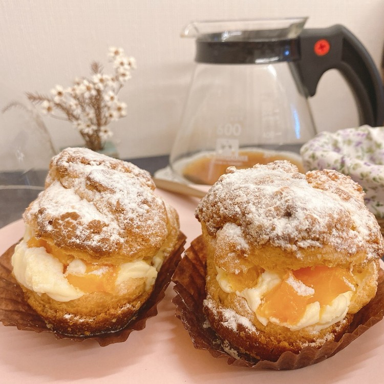 【皮耶先生】爆餡芒果泡芙（3入）