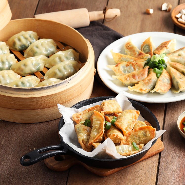 【禎祥食品】冷凍香菇薺菜熟水餃(蛋奶素)