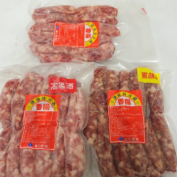 【唯王食品】原味香腸2斤,黑胡椒香腸2斤,高粱酒香腸2斤