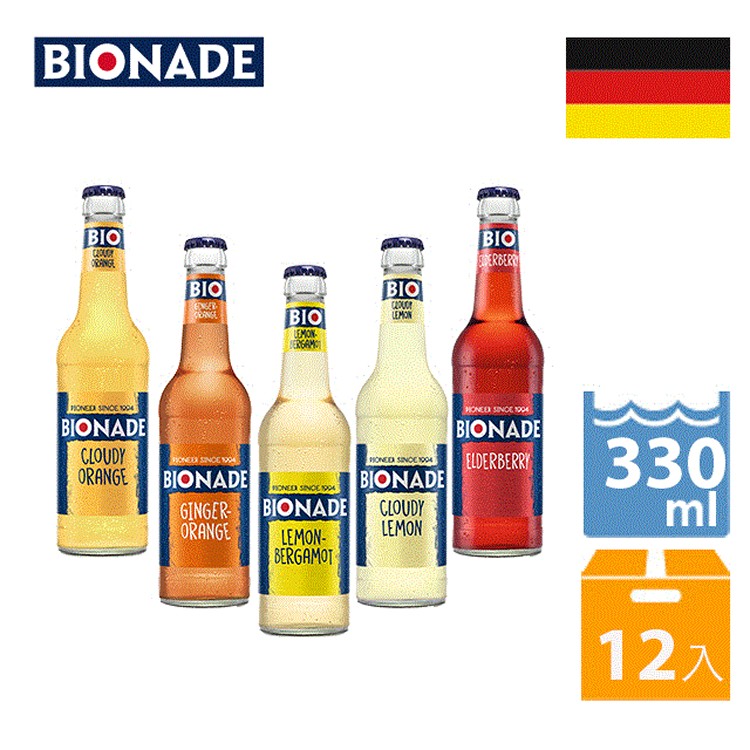 【德國Bionade】比奧納德天然氣泡飲料(綜合5種口味)