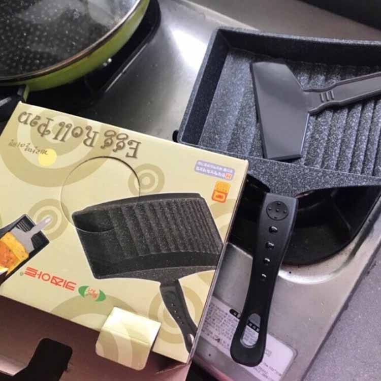 【首爾先生mrseoul】蛋捲不沾鍋-附煎匙 玉子燒鍋 瓦斯爐用