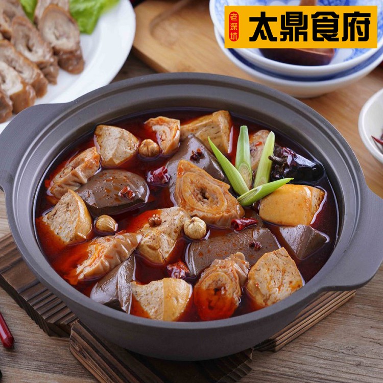 【太鼎食府】老深坑麻辣肥腸鴨血臭豆腐鍋/老深坑麻辣肥腸嫩鴨血鍋任選