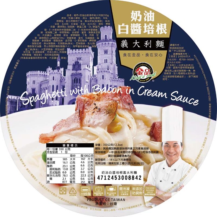 【金品】奶油白醬培根義大利麵