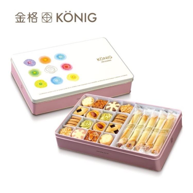【金格食品】香頌餅乾雪茄捲禮盒(伴手禮/鐵盒餅乾)