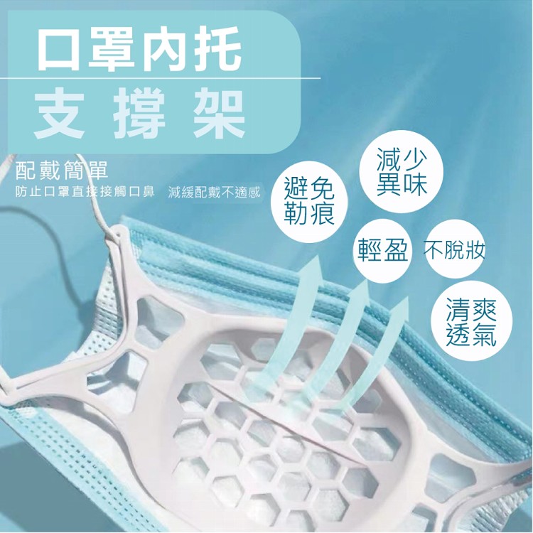 【m.s嚴選】3D立體支撐口罩內撐支撐架/口罩支架 防悶神器
