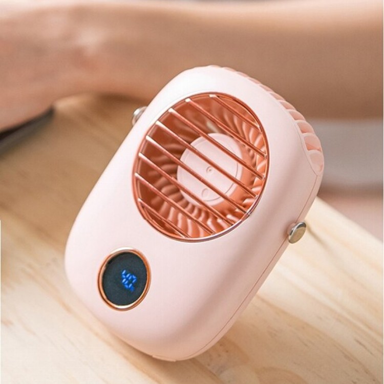 【DaoDi】USB液顯掛腰掛脖風扇(隨身風扇、頸掛風扇手持電風扇)(顏色任選)