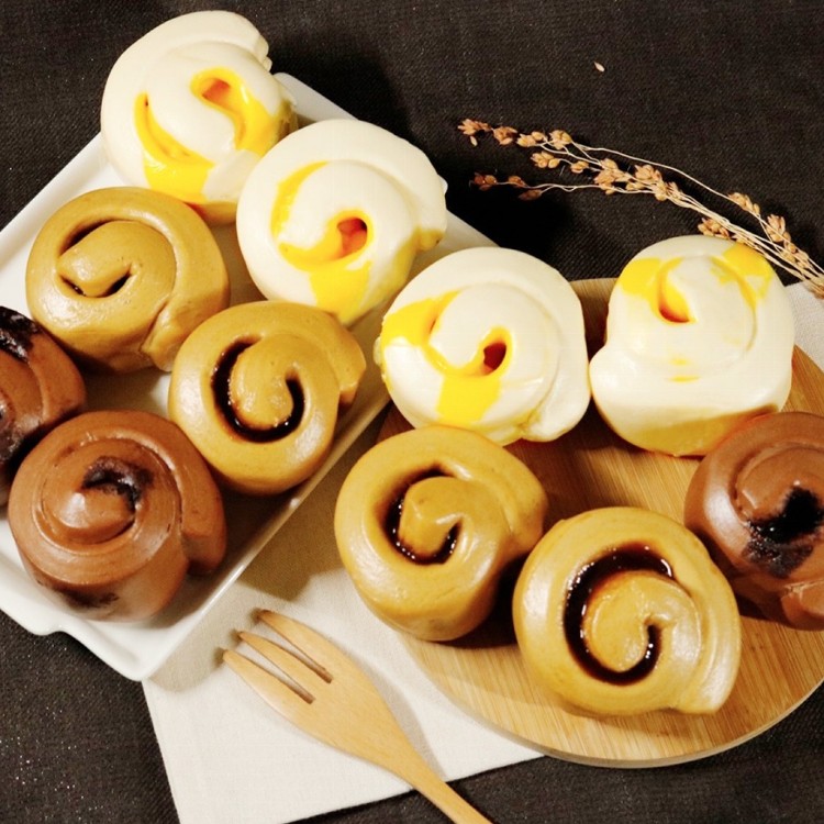 【阿罔姨】捲捲Q饅頭(起司/黑糖麻糬/巧克力)任選