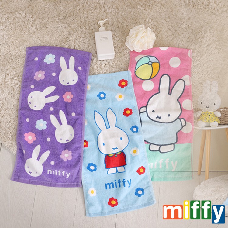 【HKIL-巾專家】正版授權米飛兔加大款純棉兒童毛巾(三款任選)
