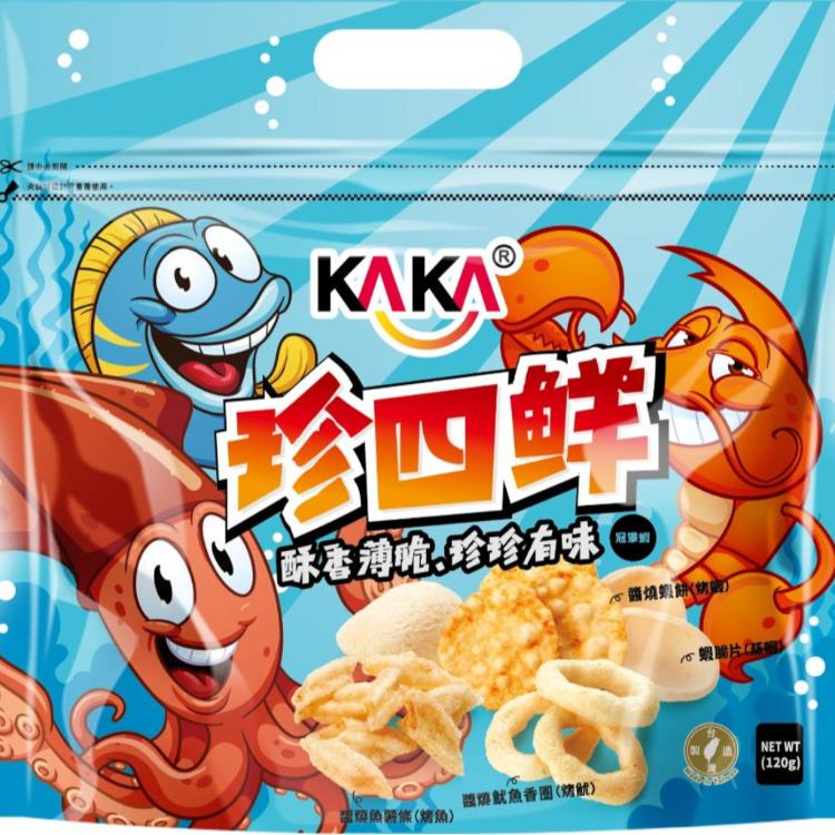 【KAKA】珍四鮮-冠軍蝦(120g) | KAKA ❖ 人氣海鮮餅乾 卡滋卡滋的好滋味！