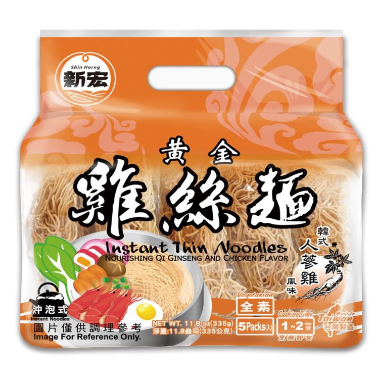 【新宏】黃金雞絲麵-韓式人蔘雞風味(全素)