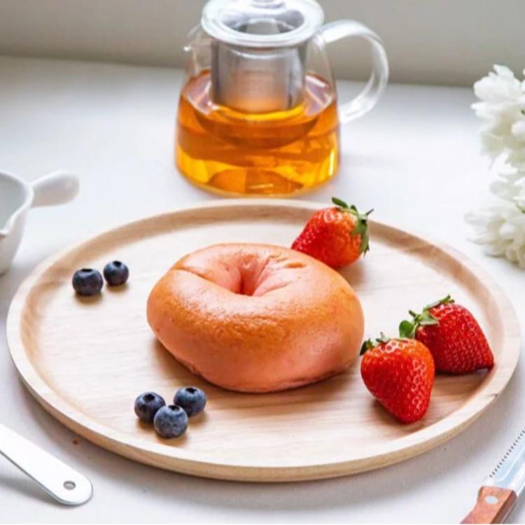 【查理布朗烘焙】草莓牛奶貝果-奶素(BO206)