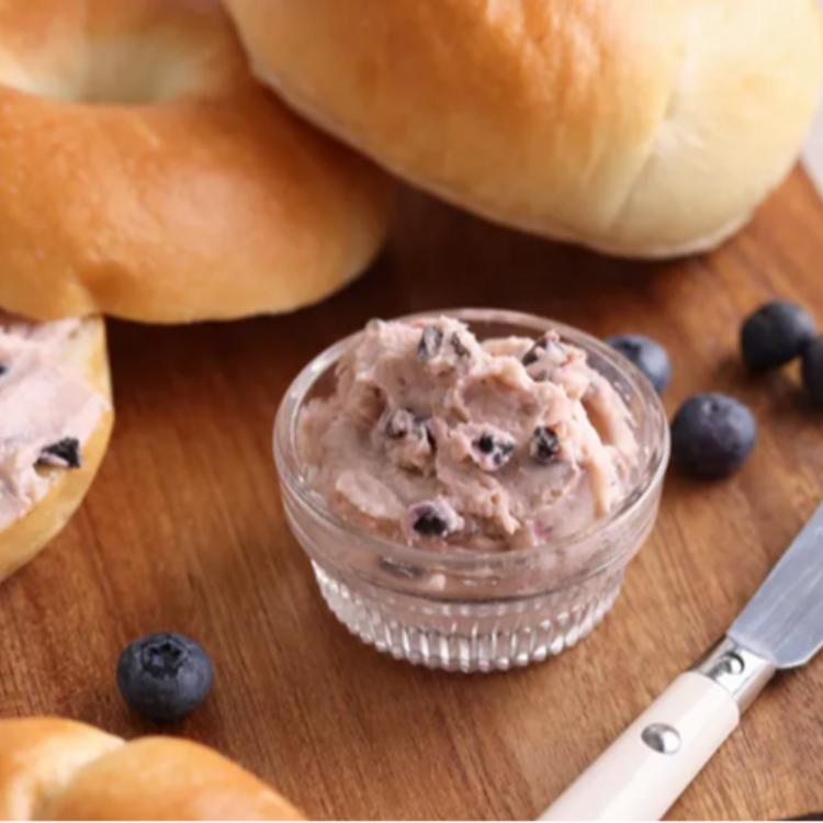 【查理布朗烘焙】藍莓乳酪抹醬貝果-奶素(BO015)
