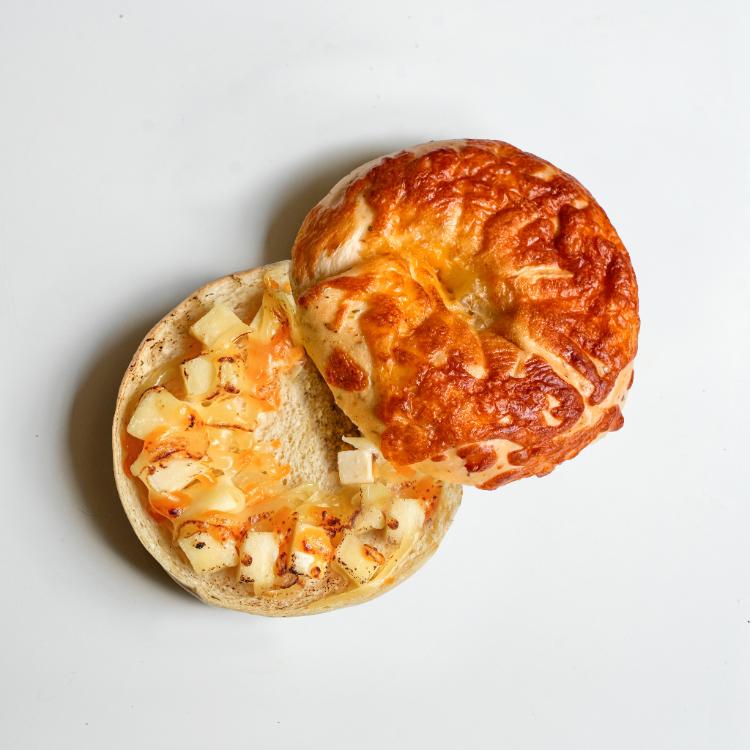 【甜蜜點】雙層起司香料貝果(五辛素)