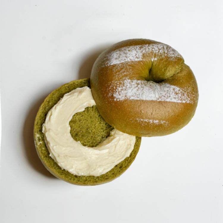 【甜蜜點】宇治抹茶乳酪貝果(奶素)