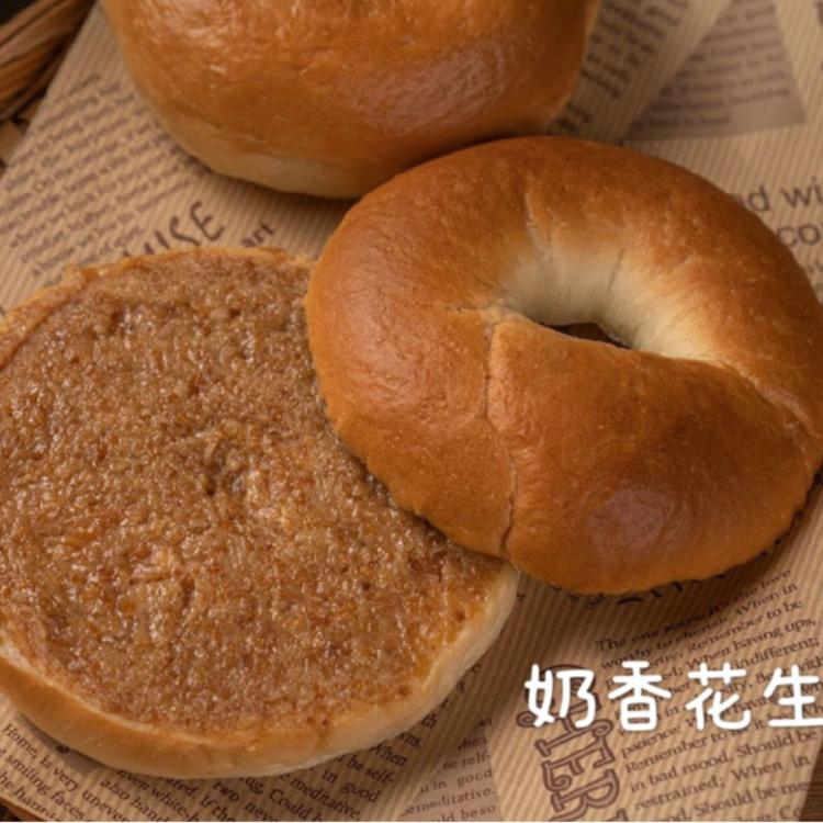 【黛西蛋塔】奶香花生貝果3入(奶素)
