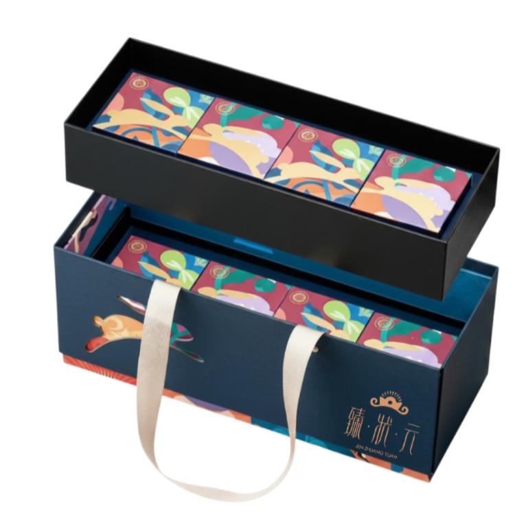 新品【臻狀元】彩兔躍月雙層禮盒