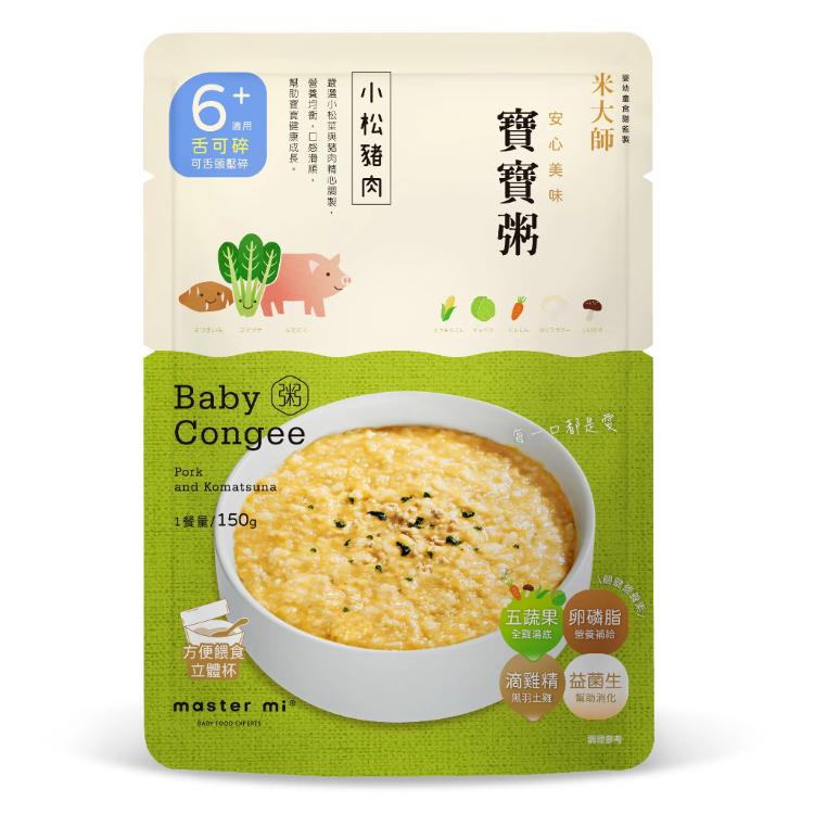 新品【米大師】寶寶粥-小松豬肉