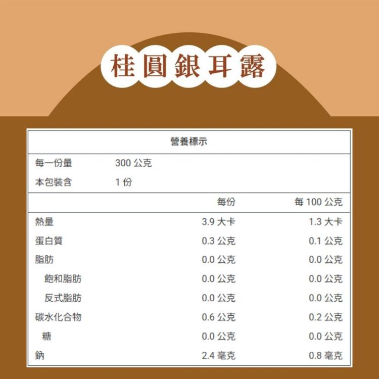 【初誠良物】桂圓銀耳露(300g/包_全素)