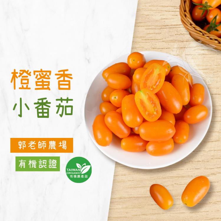 【禾鴻】郭老師農場有機認證橙蜜香小番茄禮盒4斤/盒(淨重不帶蒂頭出貨)