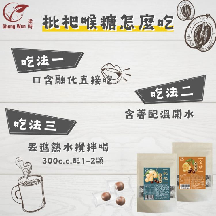 【ShengWen粱時】雙層枇杷軟喉糖/潤喉糖/羅漢果/枇杷膏/枇杷喉糖