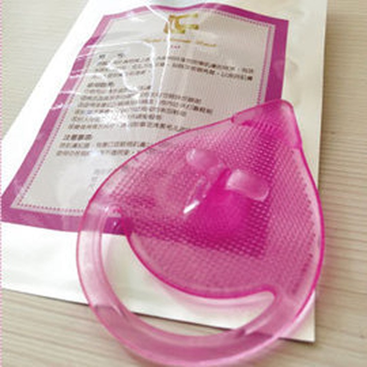 天然 矽膠 潔面 美容 按摩刷 洗臉刷/去黑頭/去角質/輕鬆清潔鼻翼/T字