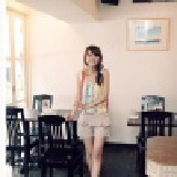 6101 直紋雪紡接荷葉層次連身褲背後拉鍊