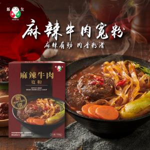 【飯友】麻辣牛肉寬粉 550g/盒