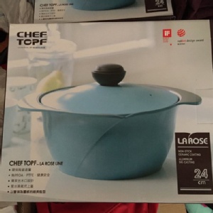 CHEF TOPF 韓國 la rose line 薔薇鍋 24cm雙柄湯鍋