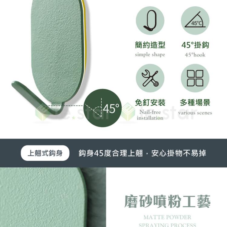 FaSoLa 多用途北歐系免打孔掛鉤組 (8入)