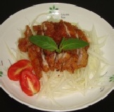 泰式椒麻雞(生食) 圖片為炸好，熟食之圖片，試賣買10送1