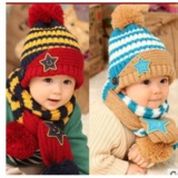 可愛星星帽子+圍巾兩件-