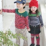 韓單學院勳章條紋上衣 共兩色~藍色/粉色 特價：$190