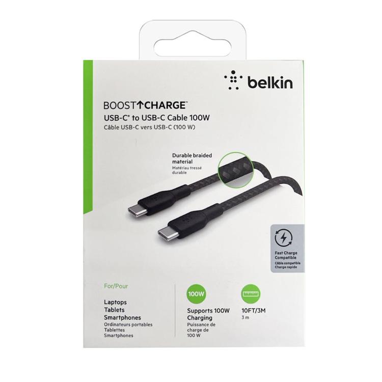Belkin USB-C 2.0 100W傳輸線USB-C轉USB-C(2M)編織線