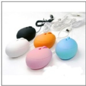 盒裝日韓卡哇依USB蛋型滑鼠,黑,白,藍,橘,粉五色選擇