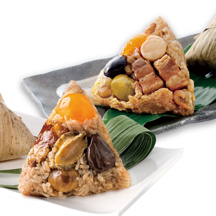 【呷七碗】國宴干貝粽鮑魚粽 (210g) (6粒/包)(任選)