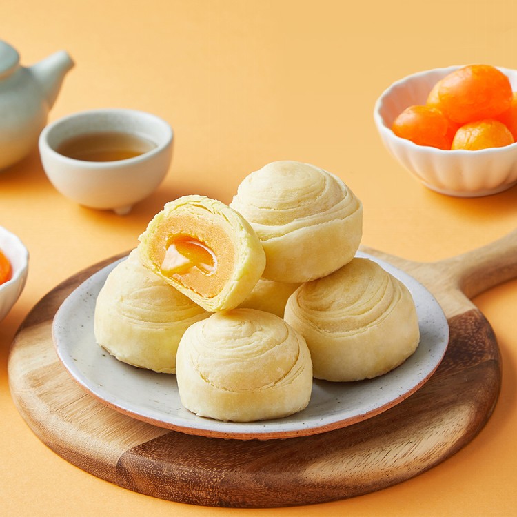 【世界甜點冠軍楊嘉明】千層奶黃流心酥中秋禮盒(6入)(奶蛋素)